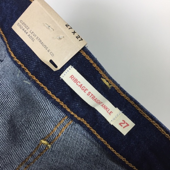Levi’s Ribcage Straight Ankle Jeans Distressed 27 - Picture 12 of 13